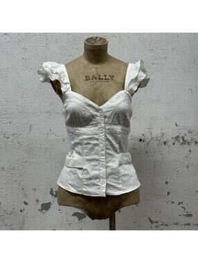 Vintage Morgan De Toi Y2K "Milkmaid" Technical Bustier Top